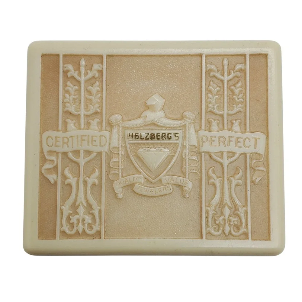 Helzberg Ring Box Cream Deco Certified Perfect Vintage Jewelry Gift Presentation